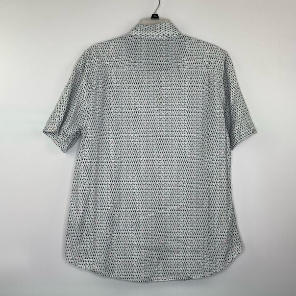 Geometrix New York by Drill Clothing slim fit flamingo button down shirt XL - Picture 2 of 7